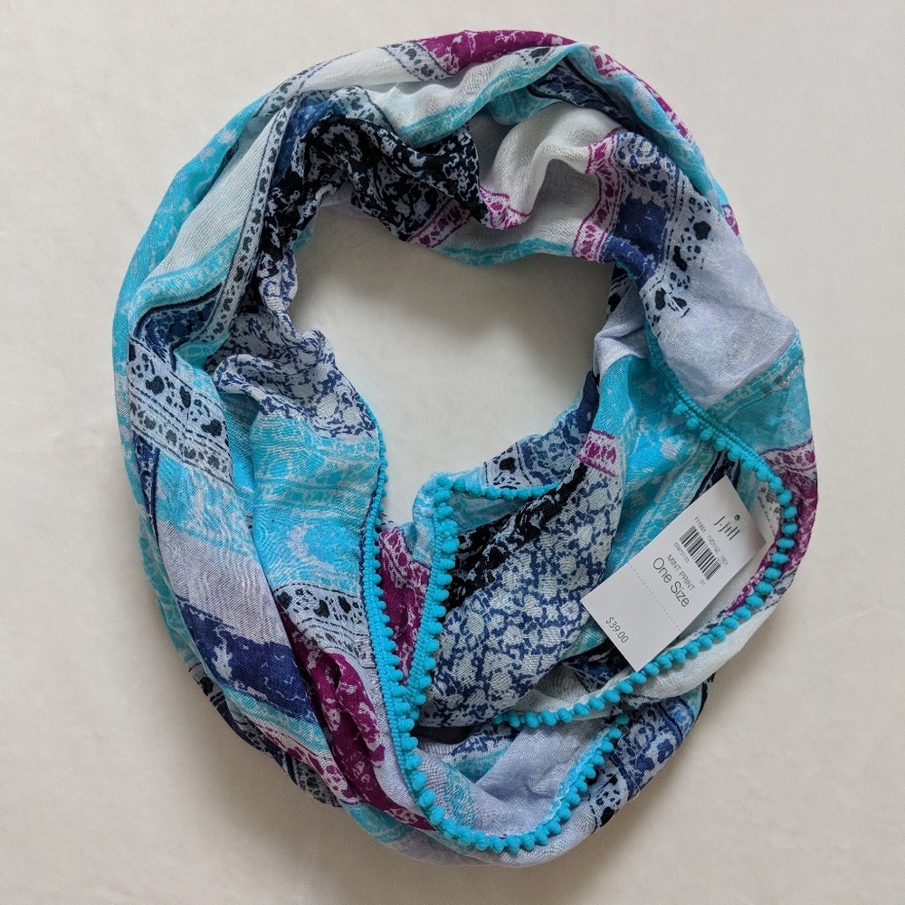 SALE! J.JILL Patchwork Mint Infinity Scarf NWT